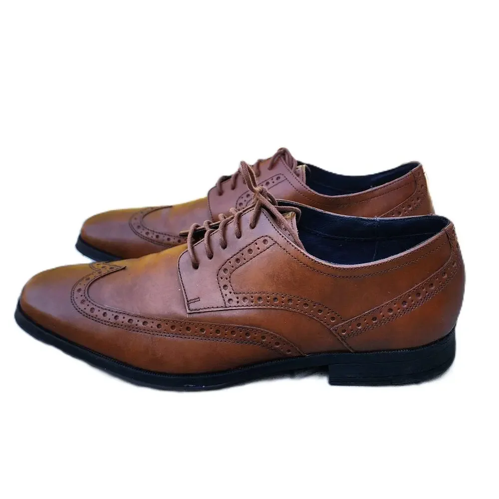 Cole Haan Grand 0s Signature Leather Brogue Wingtip Oxfords 8.5